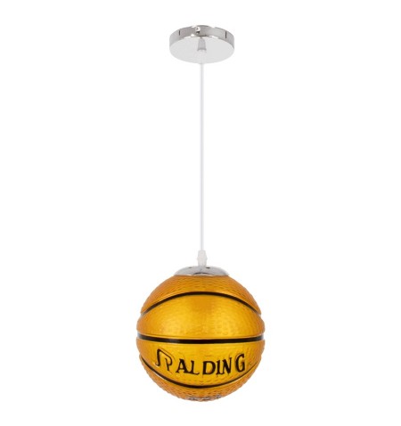 Παιδικό Κρεμαστό Φωτιστικό Οροφής Πορτοκαλί Spalding NBA 00645 Globostar