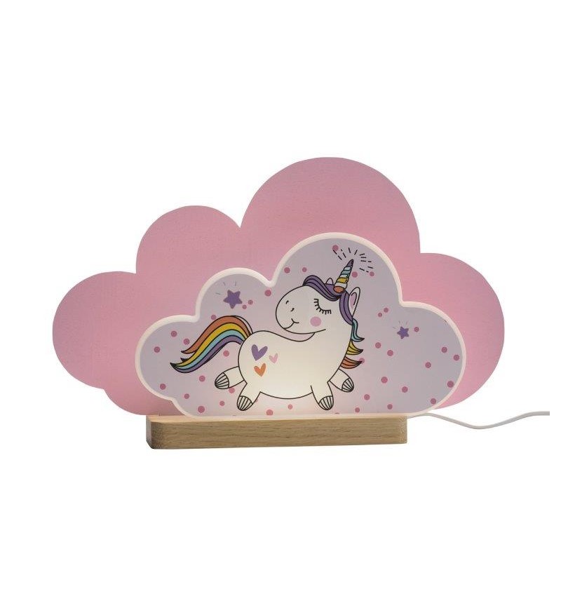 Επιτραπέζιο Φωτιστικό LED Σύννεφο Ροζ Μονόκερος Unicorn Fairytale Babsy 141182 Elobra